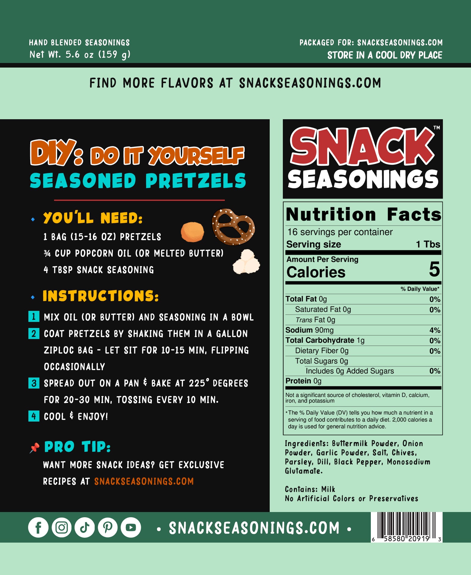 ZESTY RANCH SNACK SEASONING